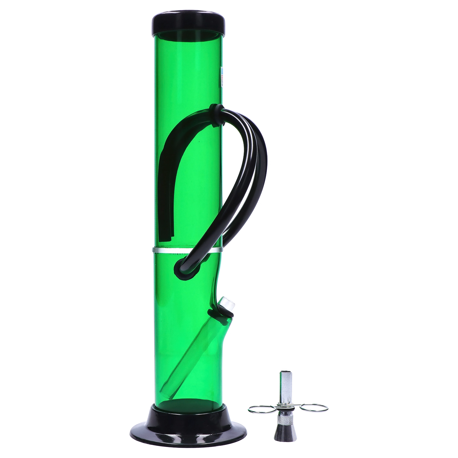 JM Plastics Dual Chamber with Pull Slide Acrylic Bong - 12 in.