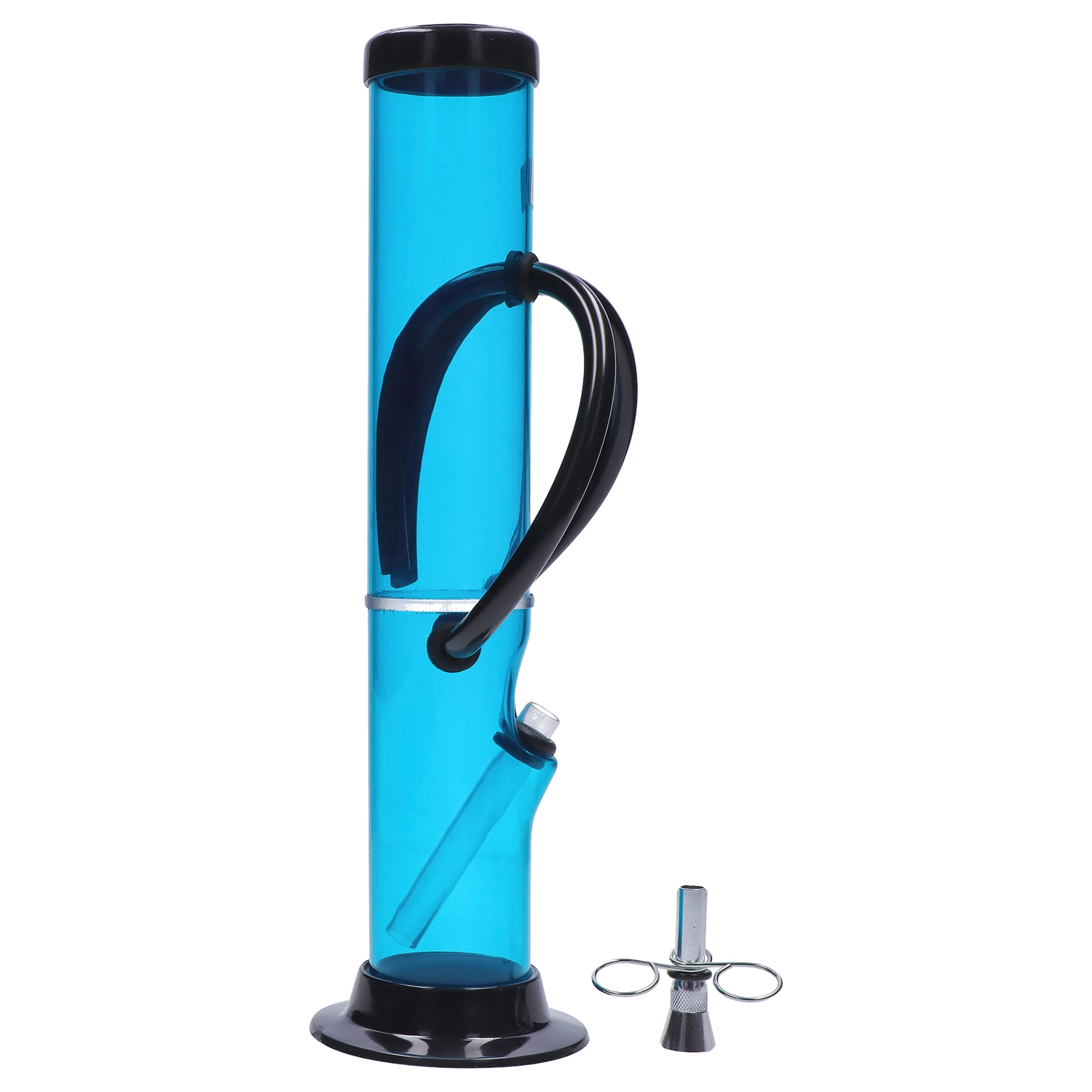 JM Plastics Dual Chamber with Pull Slide Acrylic Bong - 12 in.