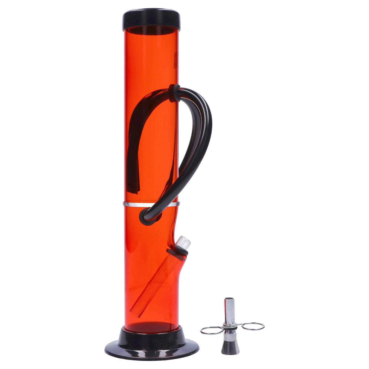 JM Plastics Dual Chamber with Pull Slide Acrylic Bong - 12 in.