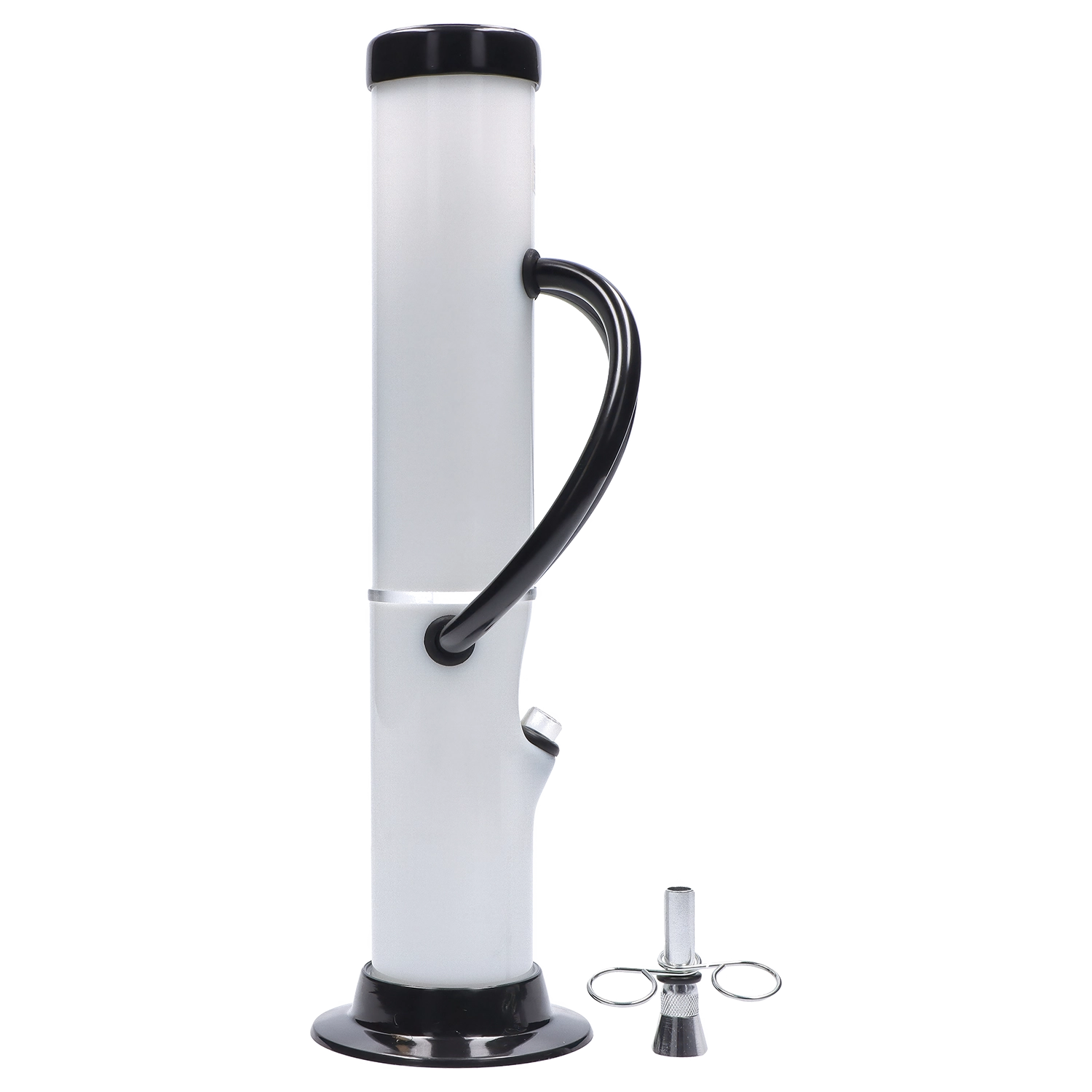 JM Plastics Dual Chamber with Pull Slide Acrylic Bong - 12 in.