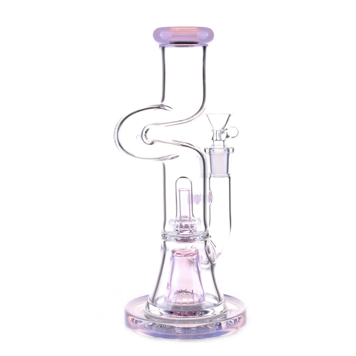 GC Zig Zag Dual Perc Bong - 9.2 in.