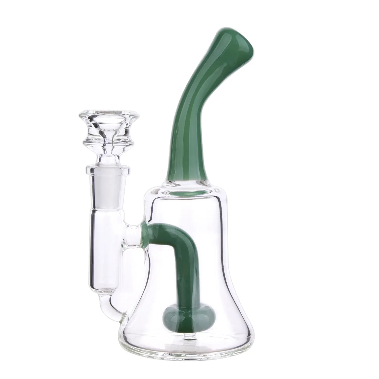 GC Color Bent Neck & Perc Bell Bong - 6.8 in.