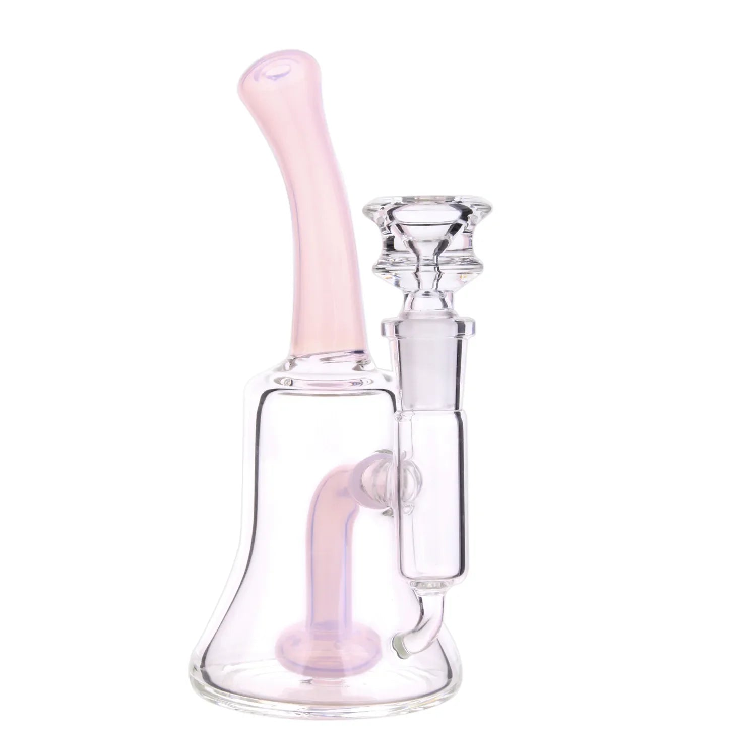 GC Color Bent Neck & Perc Bell Bong - 6.8 in.