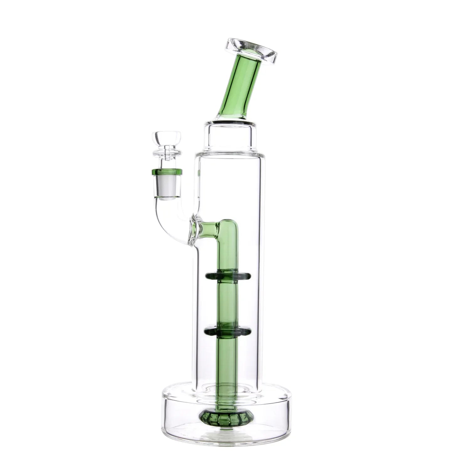 GC Bent Neck w/ Perc Tall Bubbler Bong - 11 in.