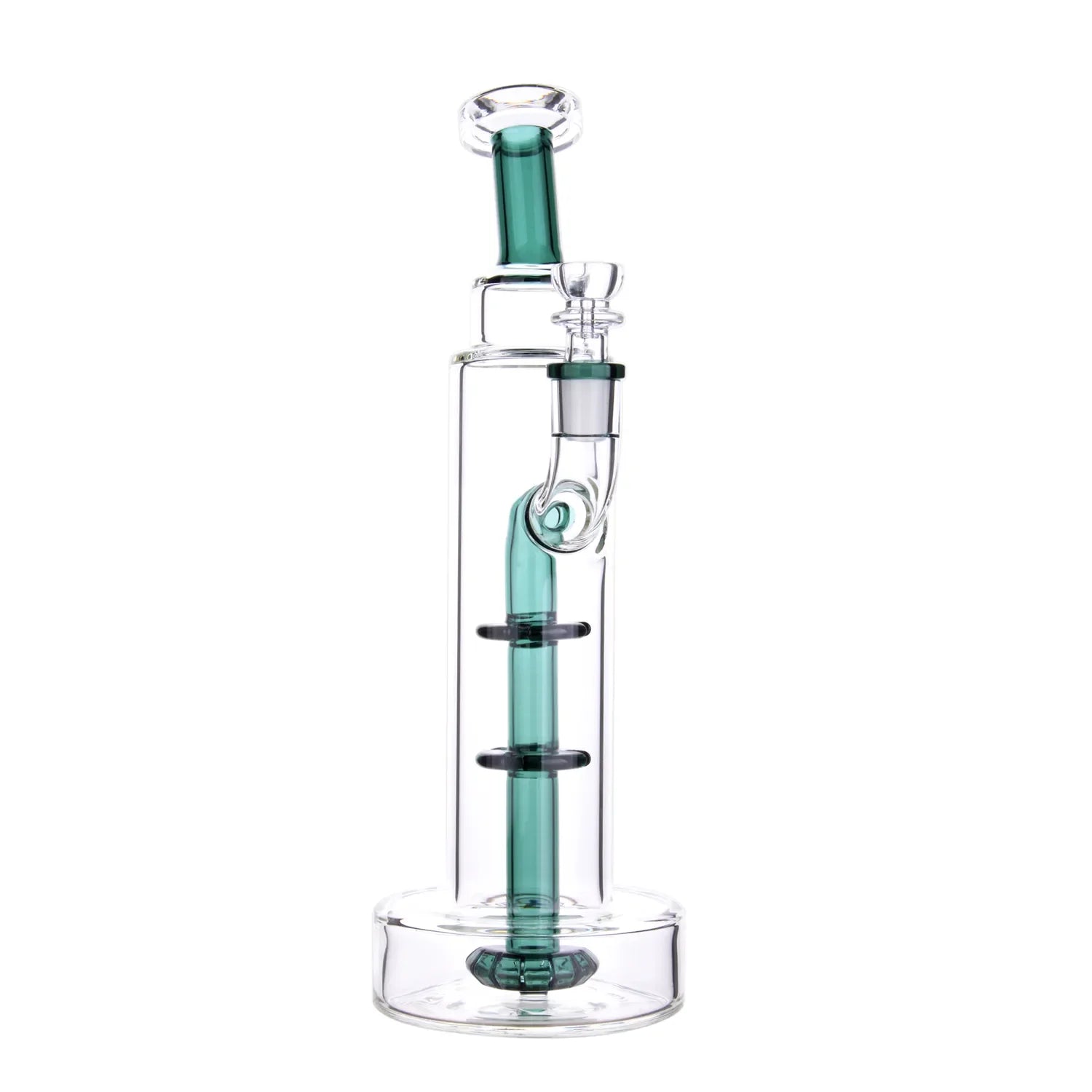 GC Bent Neck w/ Perc Tall Bubbler Bong - 11 in.