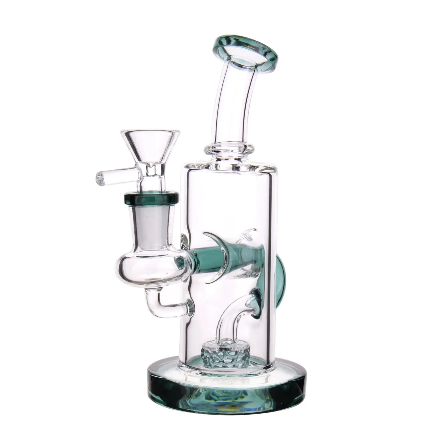 GC Bent Neck Recycler with Perc Bong - 6.5 in.