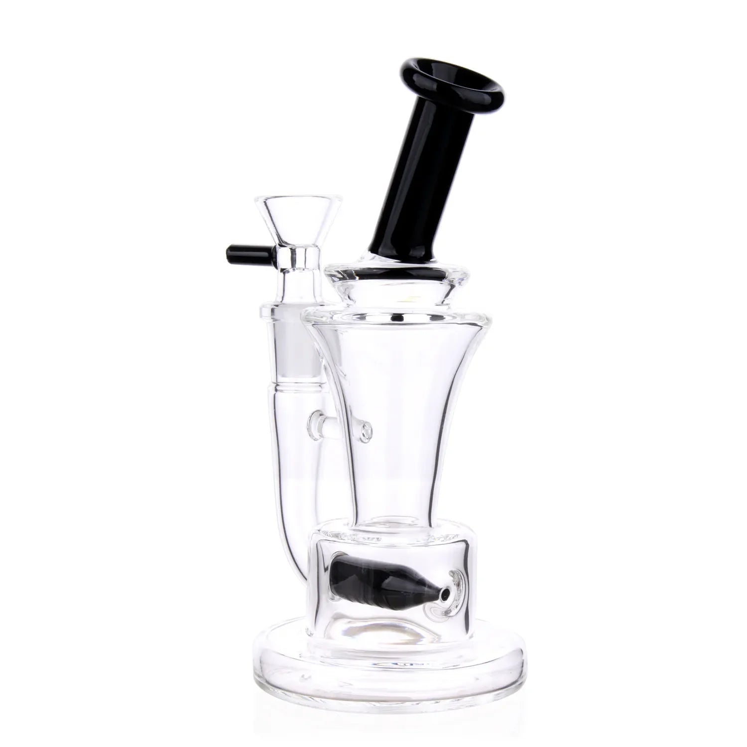 GC Bent Neck with Colored Inline Perc Bong - 6.7 in.