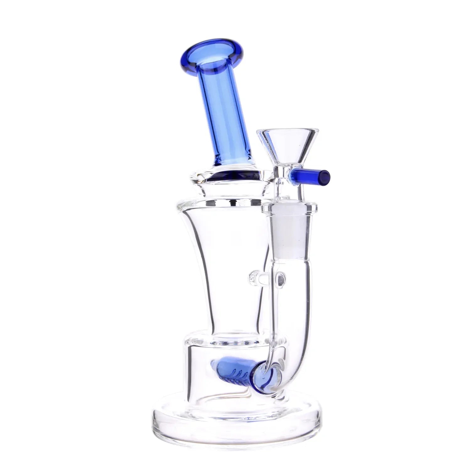 GC Bent Neck with Colored Inline Perc Bong - 6.7 in.