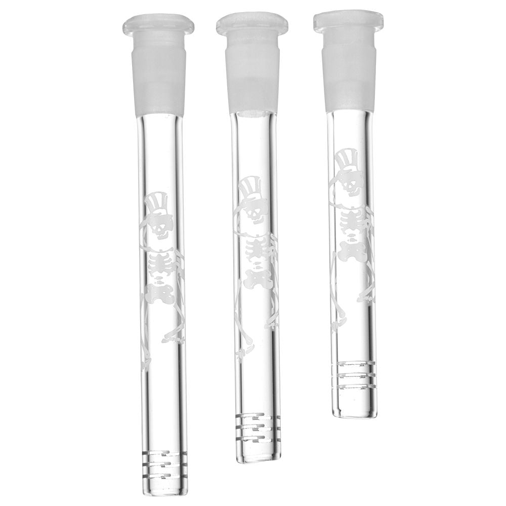 12CT DISPLAY - Grateful Dead x Pulsar Glass Downstem - 14mm F / Dancing Skeletons