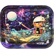 Pulsar Metal Rolling Tray - Space Base / 13"x 11"