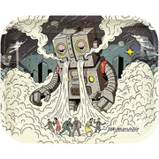 Pulsar Metal Rolling Tray - Attack of the Dope Bot / 13"x 11"
