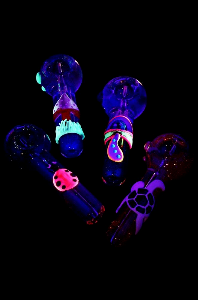 Freezable Glycerin Glitter Glow Spoon Pipe