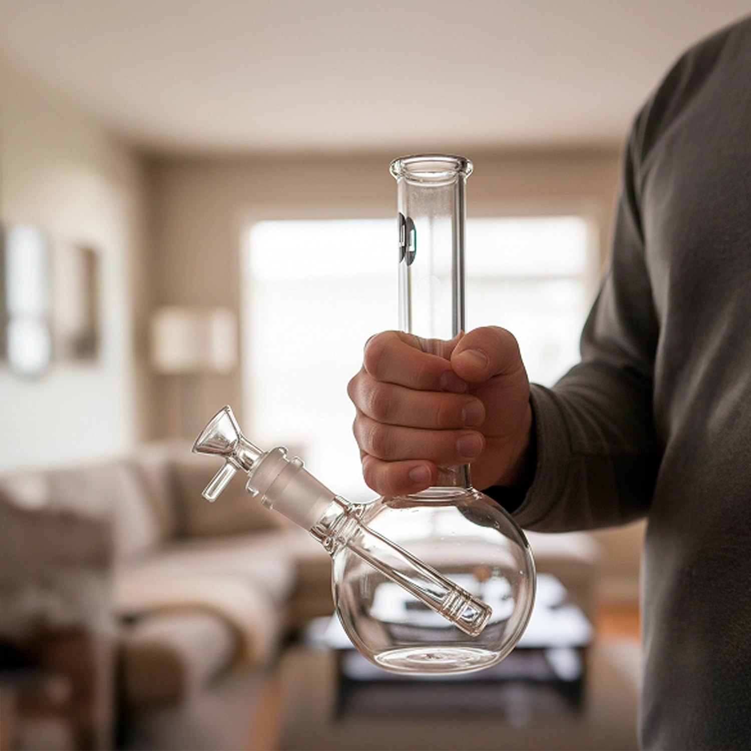 LA Pipes Simply Guy 8 Bubble Base Ice Bong