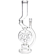 Pulsar Swiss Perc Kink Neck Glass Water Pipe - 18" / 14mm F
