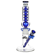 Pulsar Chillr Glycerin Straight Tube Glass Bong - 13" / 14mm F / Blue