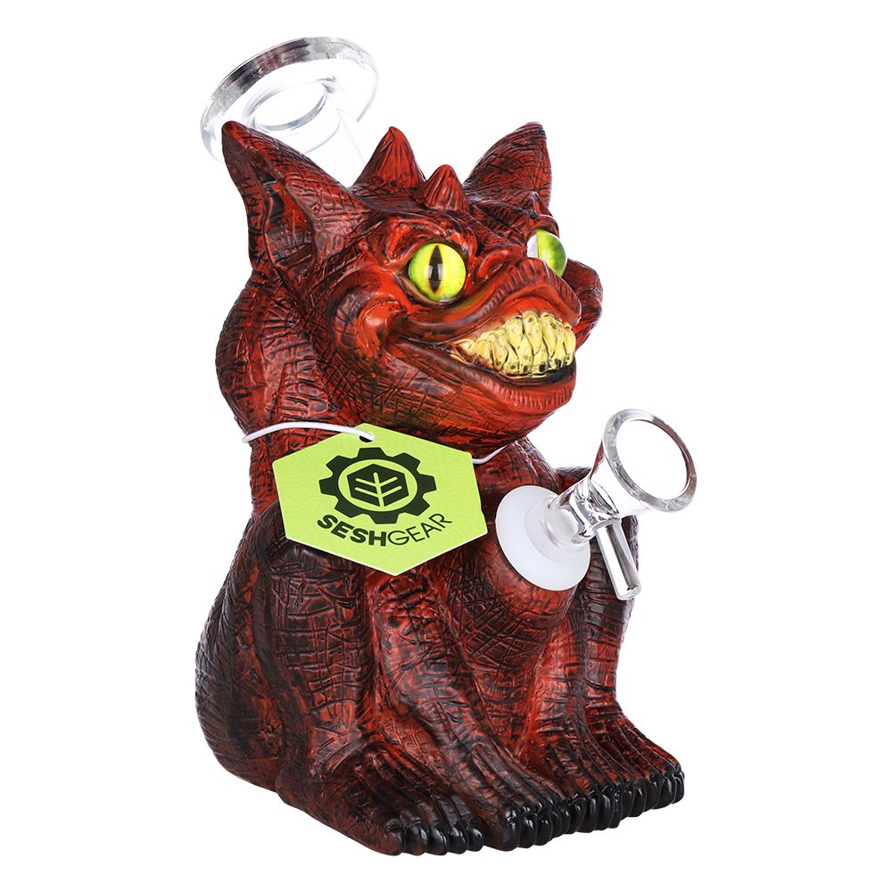 Seshgear Crazy Monster Vinyl on Glass Bong - 6.5" / 14mm F