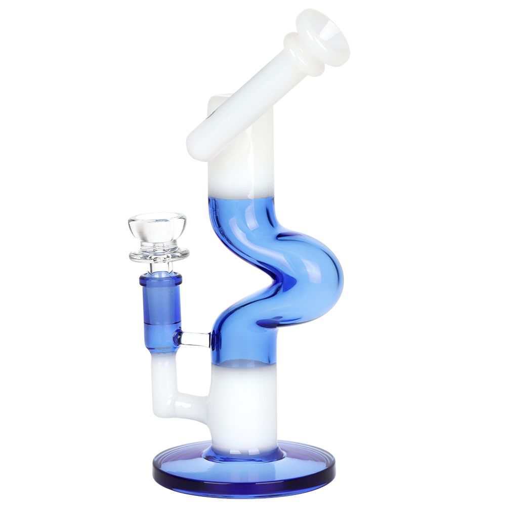Pulsar Two-Tone U-Bend Tube Glass Water Pipe - 9.5" / 14mm F