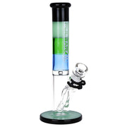 Pulsar Four-Tone Straight Tube Glass Water Pipe - 10.25" / 14mm F