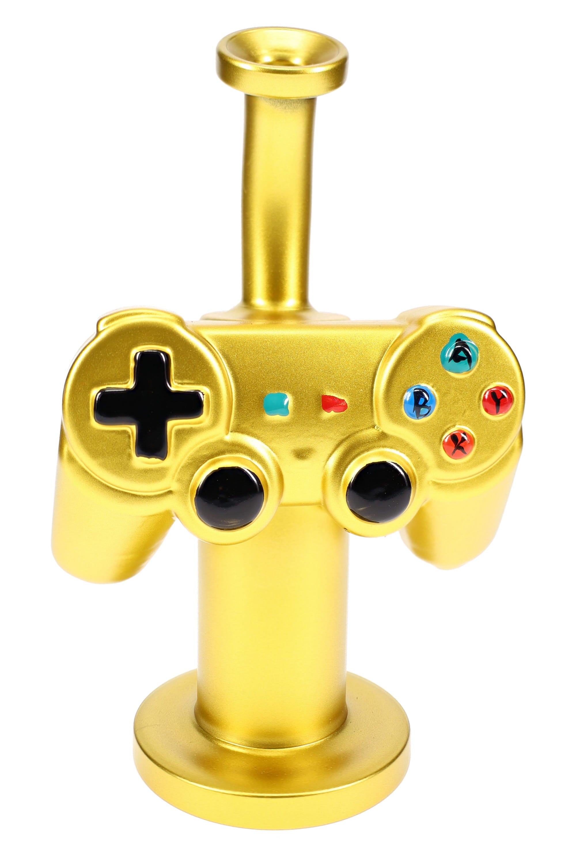 Primate Glass Game Controller Bong “Button Masher” – Showerhead Perc – 8½″ – Assorted Colors