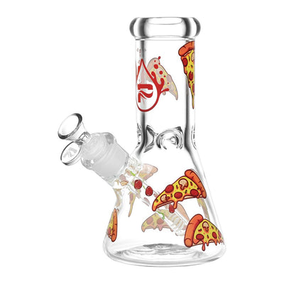 Pulsar Pizza Design Series Glass Beaker Bong - 7.75" / 14mm F