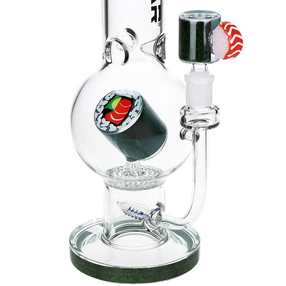 Pulsar Sushi Time Bubble Base Glass Bong - 12.5" / 14mm F