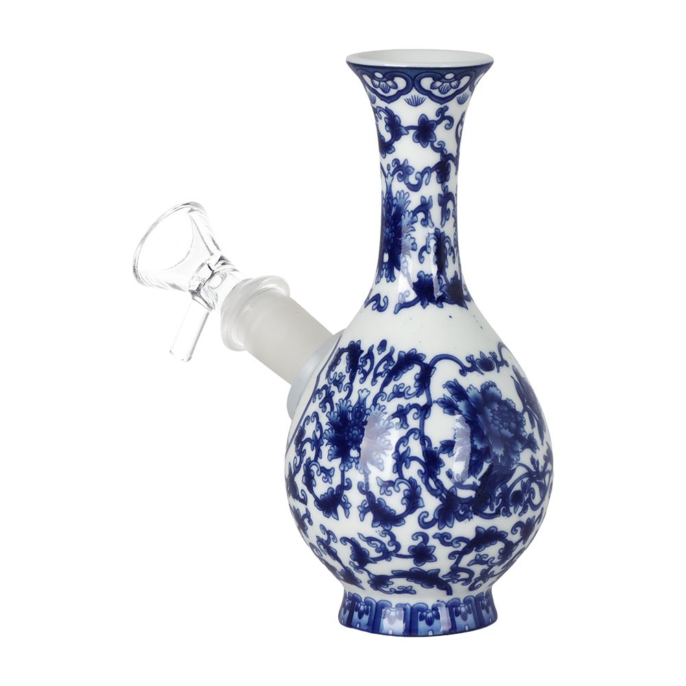 SeshGear Chinese Vase Ceramic Bong -  5.75" / 14mm F / Bubble Base