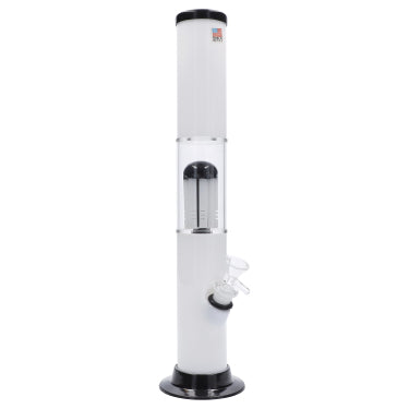 JM Plastics Straight Tube with Glass Perc Acrylic Bong