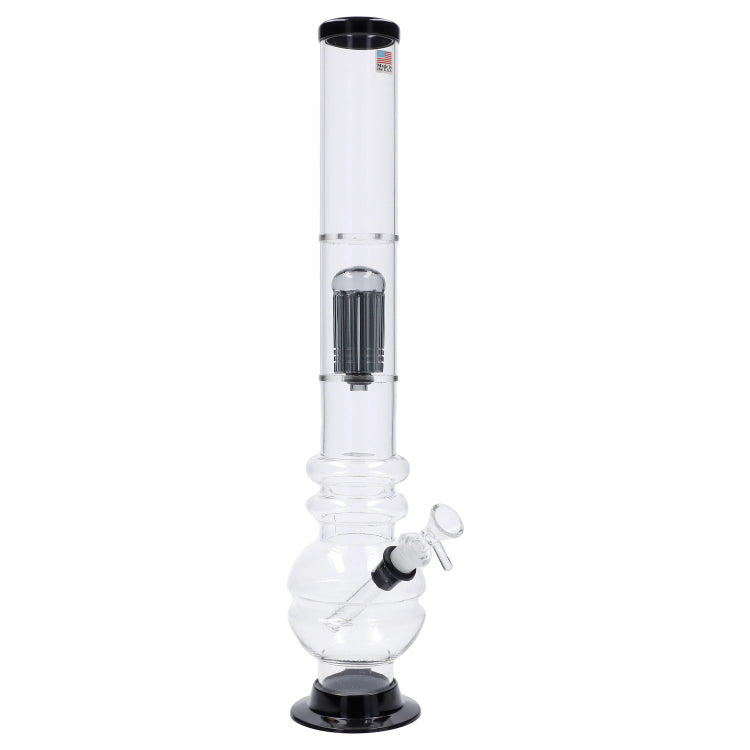 JM Plastics Bubble Base with Glass Perc Acrylic Bong