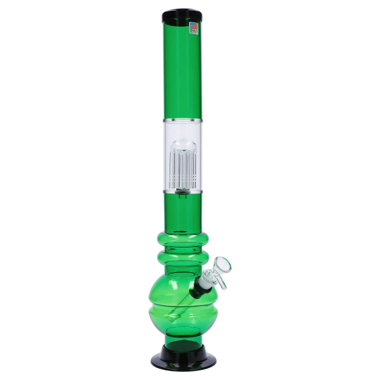 JM Plastics Bubble Base with Glass Perc Acrylic Bong