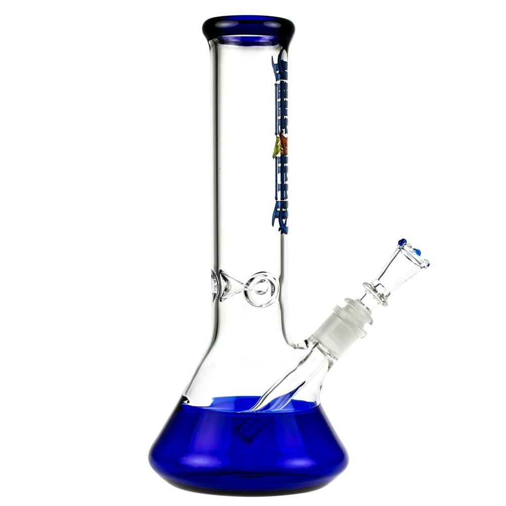 Dopezilla New York Beaker Base Ice Bong | Blue - Side View 4