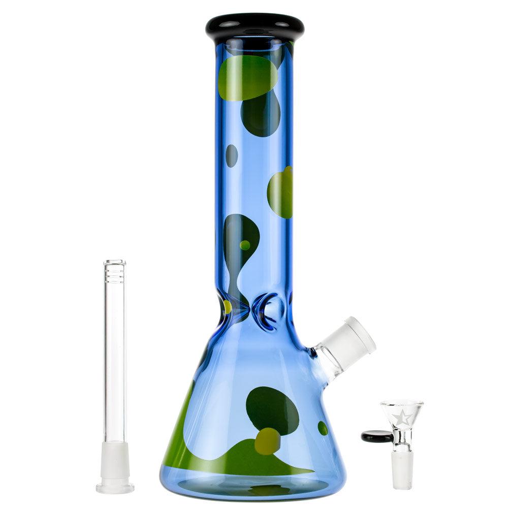 Famous Brandz Glass Beaker Ice Bong | Privilege - Downstem and Herb Bowl Included 