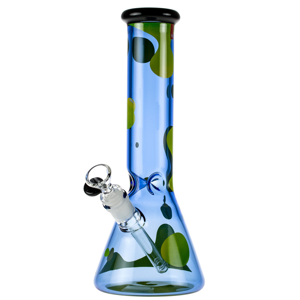 Famous Brandz Glass Beaker Ice Bong | Privilege - Side View 2