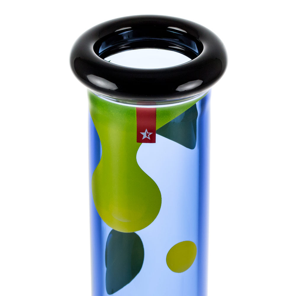 Famous Brandz Glass Beaker Ice Bong | Privilege - Close Up Top