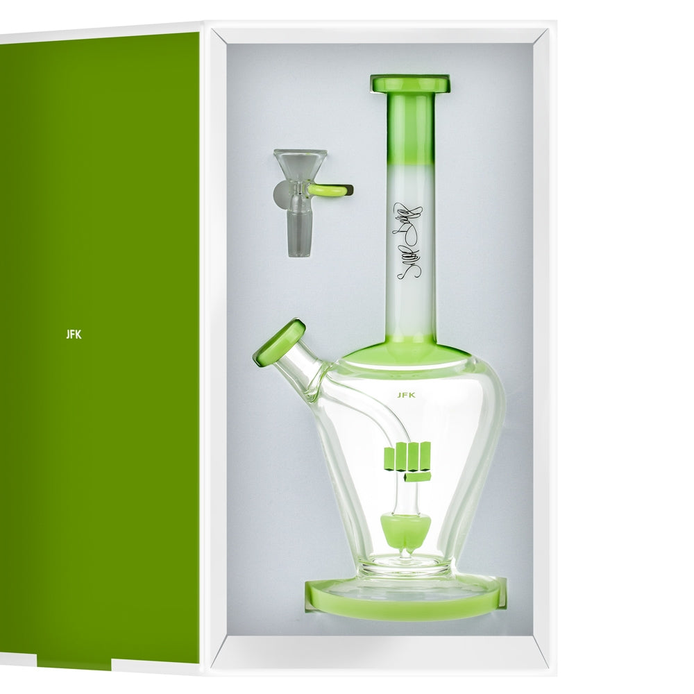 Snoop Dogg Pounds JFK Bubble Base Bong with Showerhead Perc | Green - Box Open