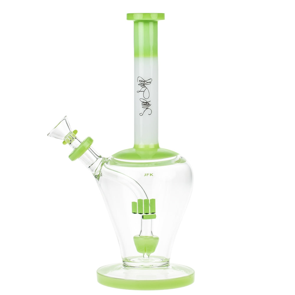 Snoop Dogg Pounds JFK Bubble Base Bong with Showerhead Perc | Green - Side View 3