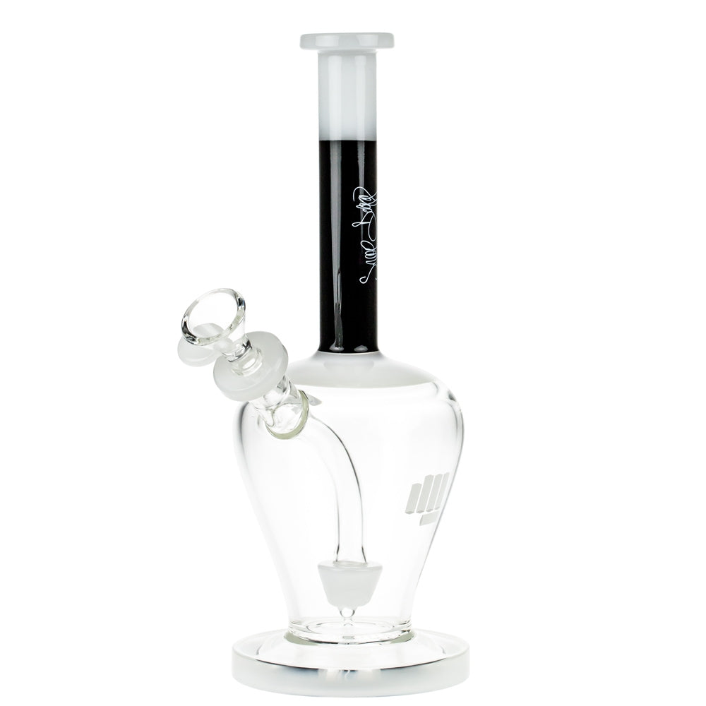 Snoop Dogg Pounds JFK Bubble Base Bong with Showerhead Perc | White - Left Side View 