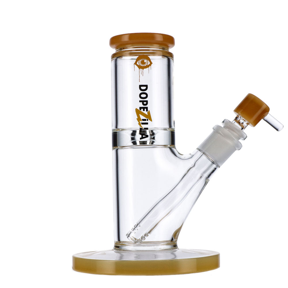 Dopezilla Cyclops Straight Ice Bong | 8 Inch | Milky Yellow - Side View 3