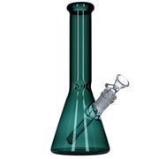 Everyday Essentials Beaker Ice Bong | 10 Inch | Teal | side view 1