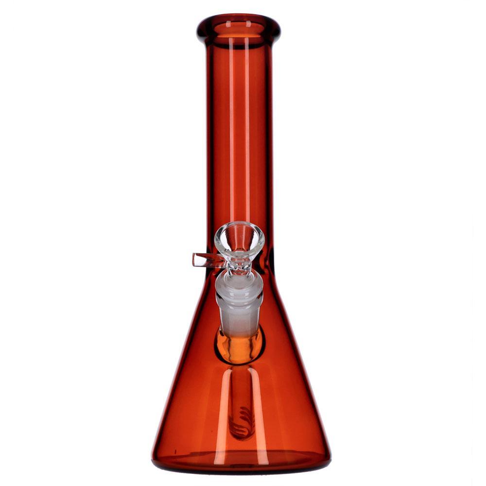 Everyday Essentials Beaker Ice Bong | 10 Inch | Amber | front view