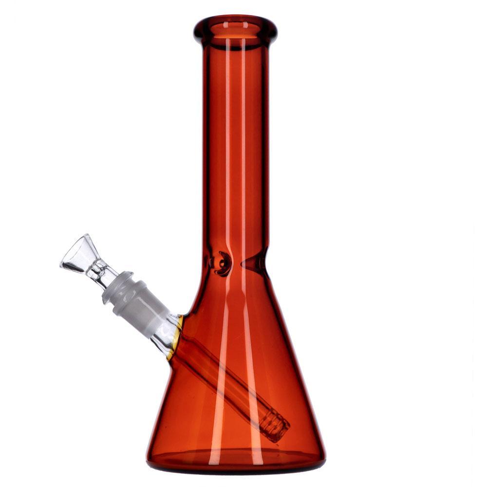 Everyday Essentials Beaker Ice Bong | 10 Inch | Amber | side view 3