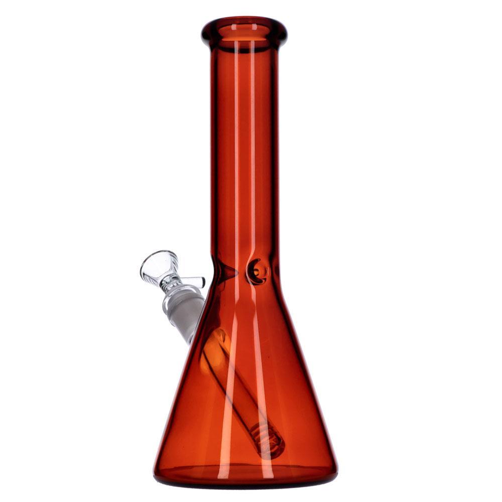 Everyday Essentials Beaker Ice Bong | 10 Inch | Amber | side view 4