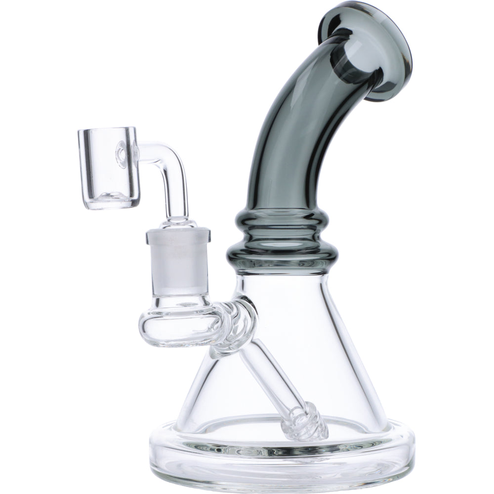 Mini Bent Neck Dab Rig | Black | Side view 5