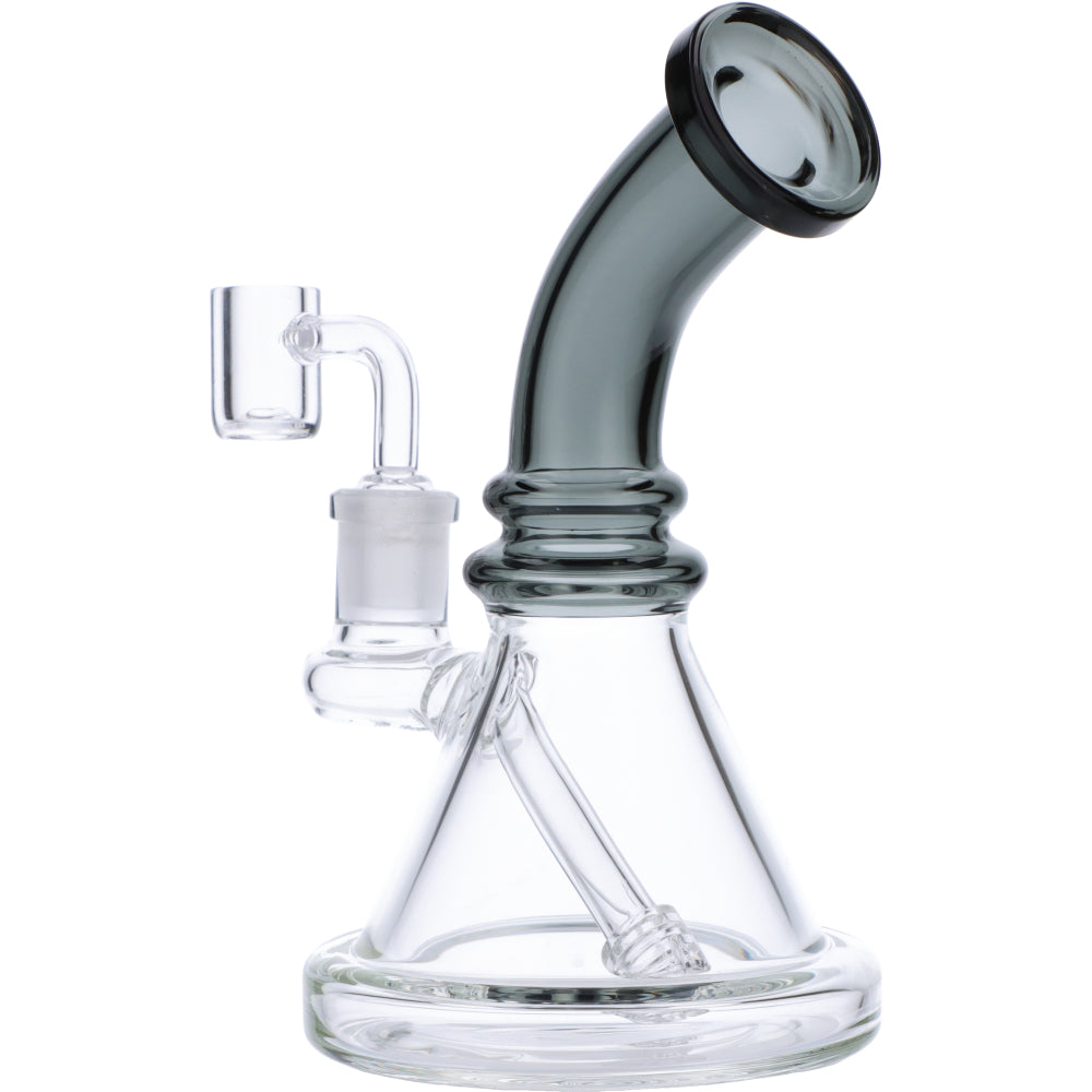 Mini Bent Neck Dab Rig | Black | Side view 2