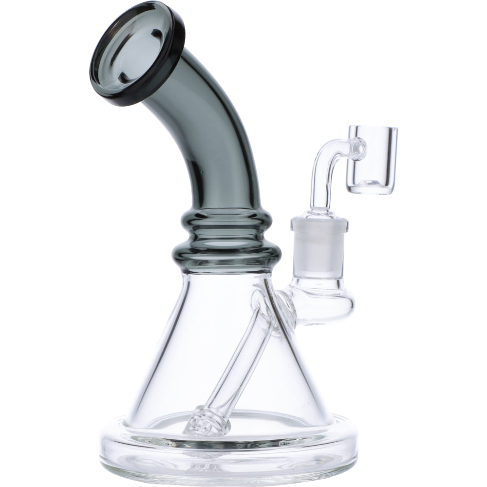 Mini Bent Neck Dab Rig | Black | Side view 3