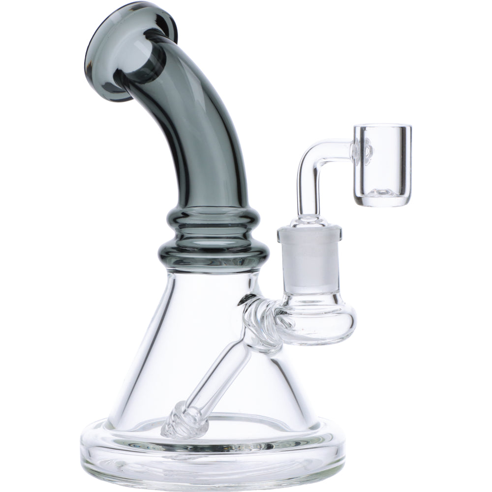Mini Bent Neck Dab Rig | Black | Side view 4