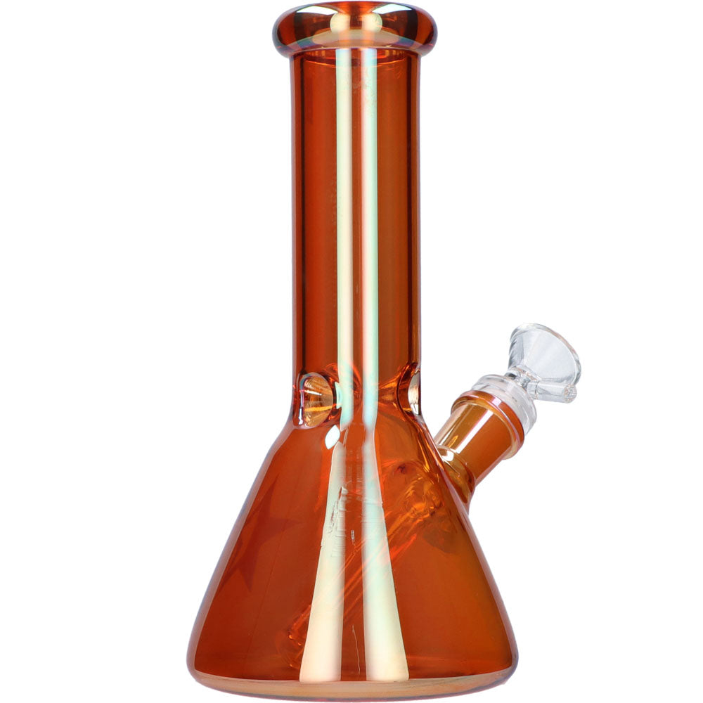 Famous X 8 Inch Fumed Glass Beaker Ice Bong | Lava | side view 4