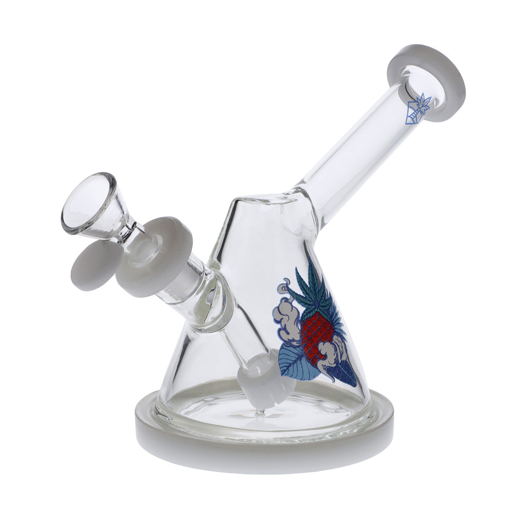 Cabana Cannabis Co. Beaker Base Bong | white | side view 5