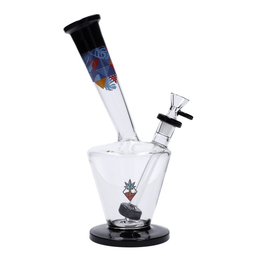 Cabana Cannabis Co. Upside Down Beaker Base Bong | Black | side view 1