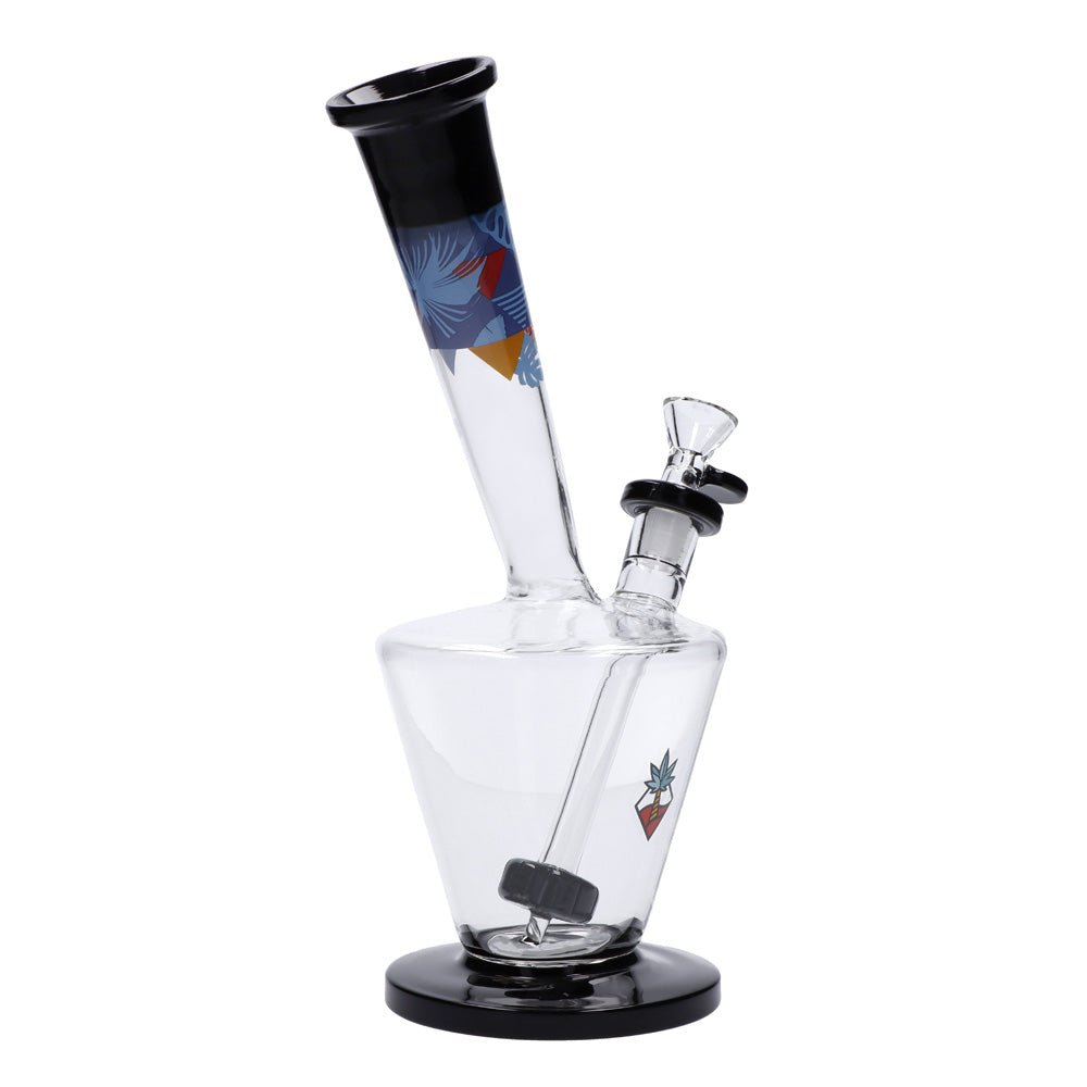Cabana Cannabis Co. Upside Down Beaker Base Bong | Black | side view 5