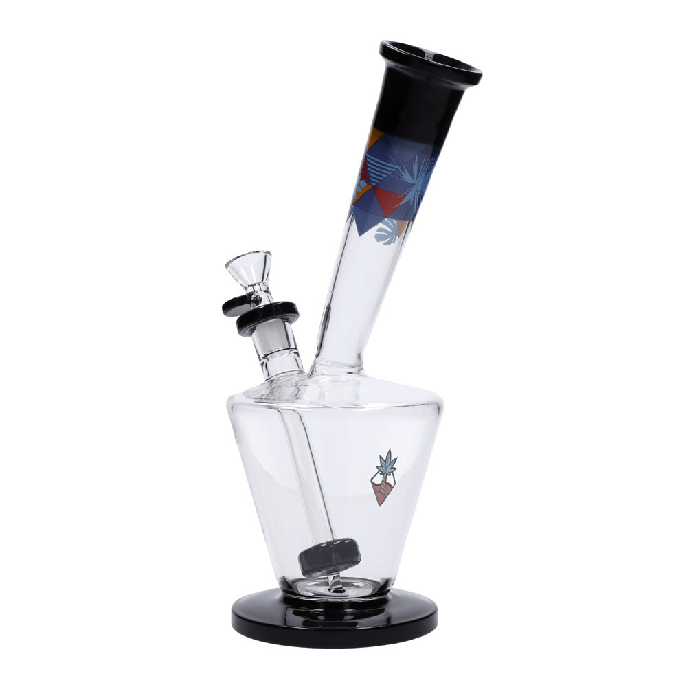 Cabana Cannabis Co. Upside Down Beaker Base Bong | Black | side view 4